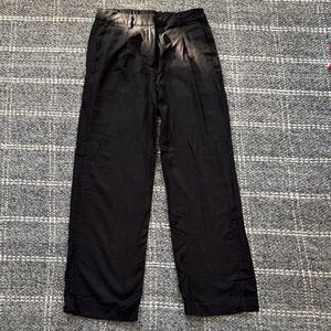 Black Straight-Leg Trousers